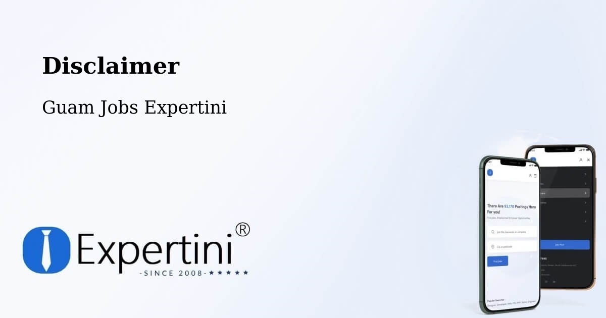 Disclaimer – Tamuning - Guam Jobs Expertini